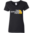 T-Shirts Black / S Sarcasm Face Women's V-Neck T-Shirt