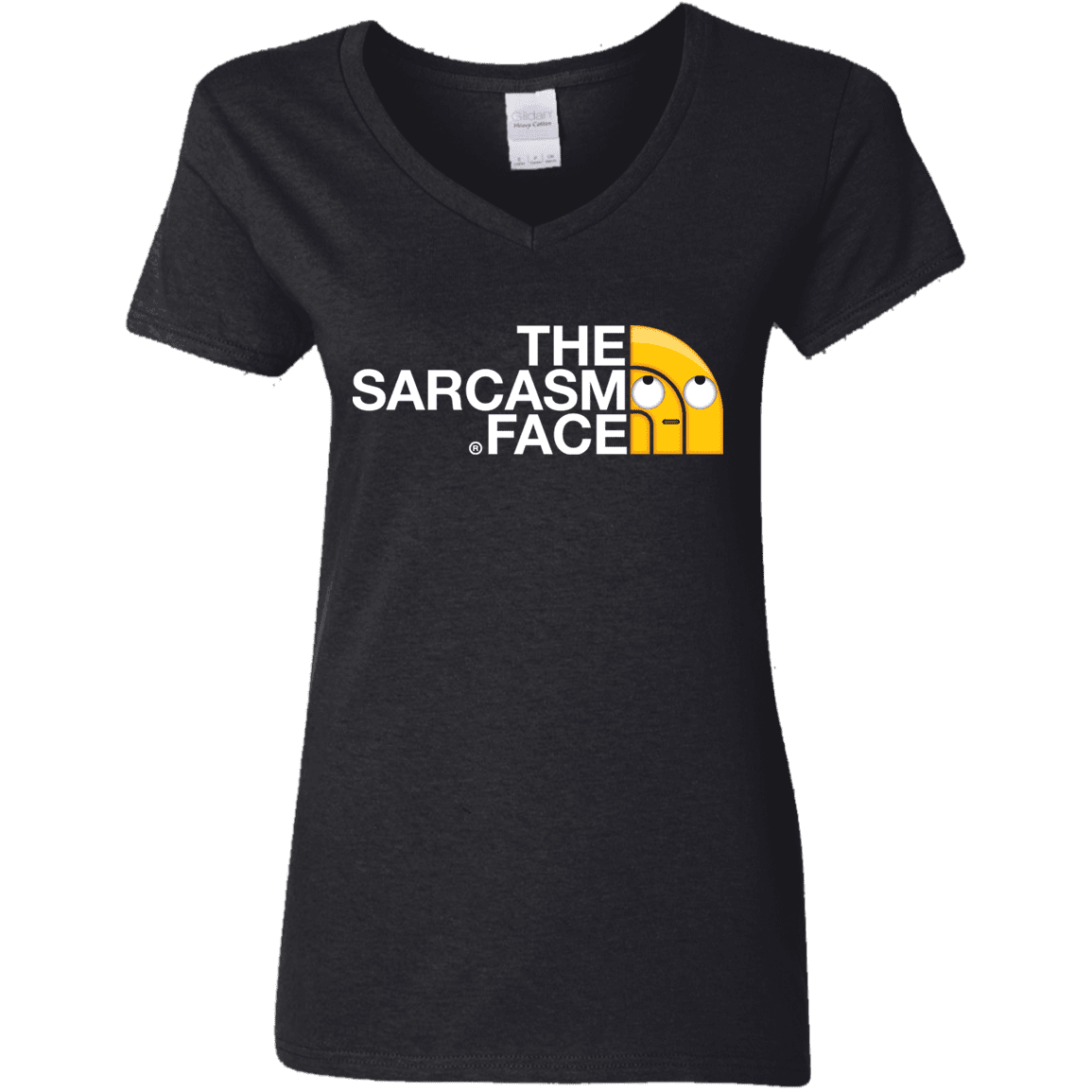 T-Shirts Black / S Sarcasm Face Women's V-Neck T-Shirt