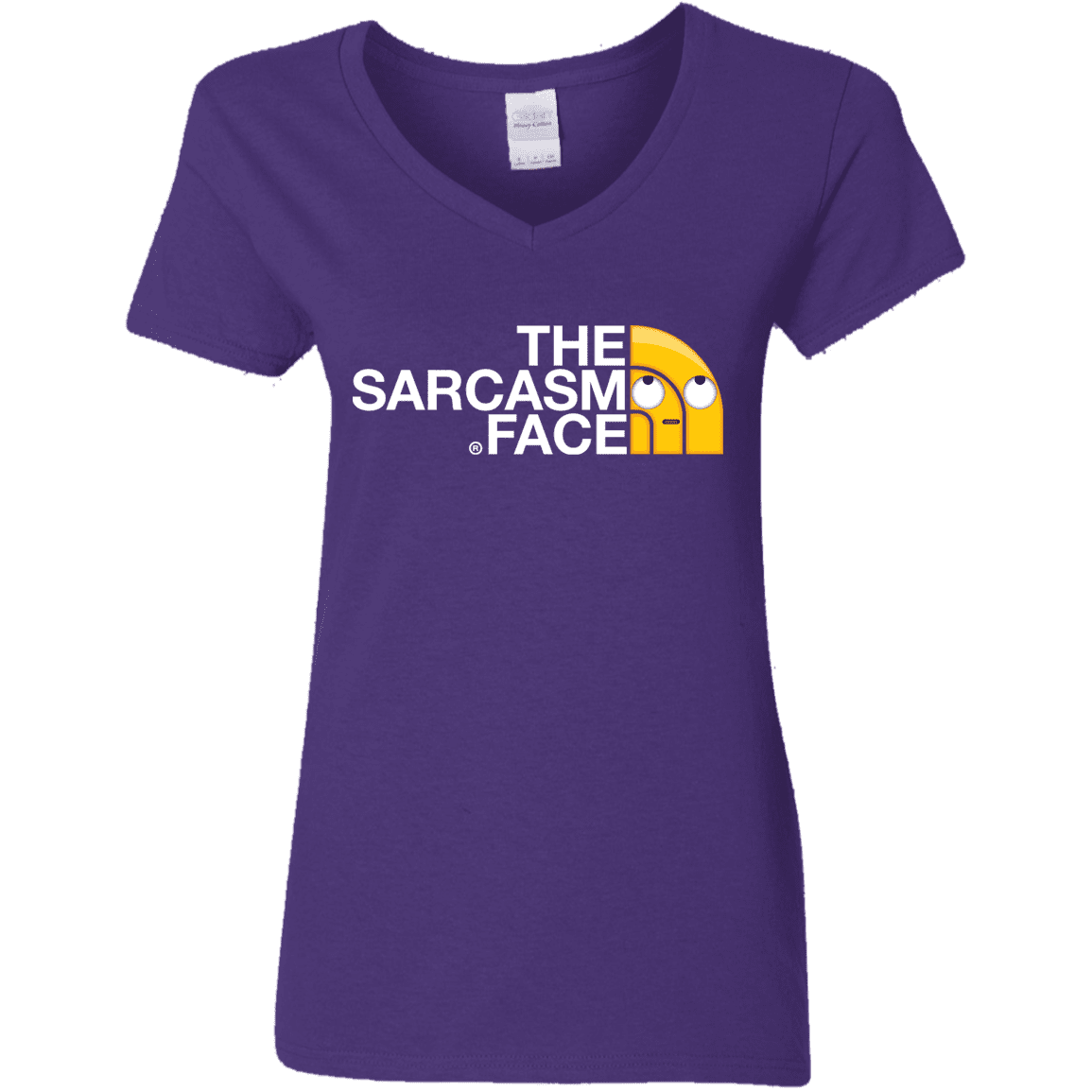 T-Shirts Purple / S Sarcasm Face Women's V-Neck T-Shirt