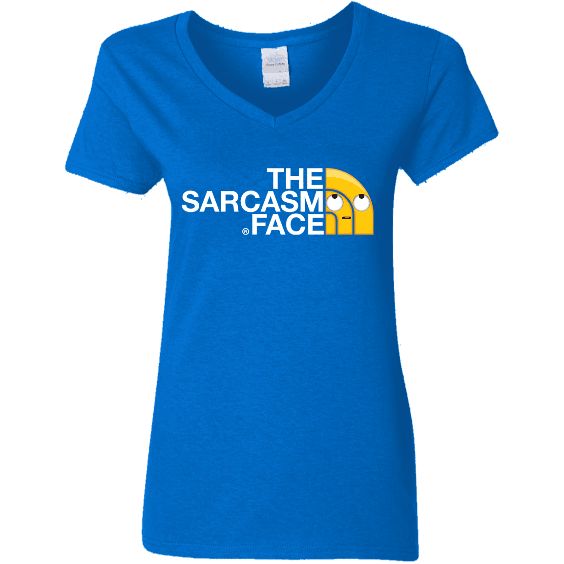 T-Shirts Royal / S Sarcasm Face Women's V-Neck T-Shirt