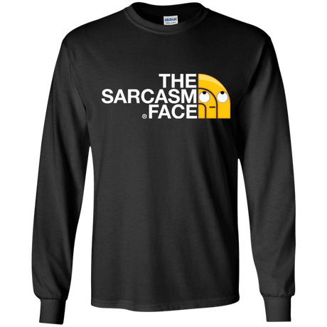 T-Shirts Black / YS Sarcasm Face Youth Long Sleeve T-Shirt