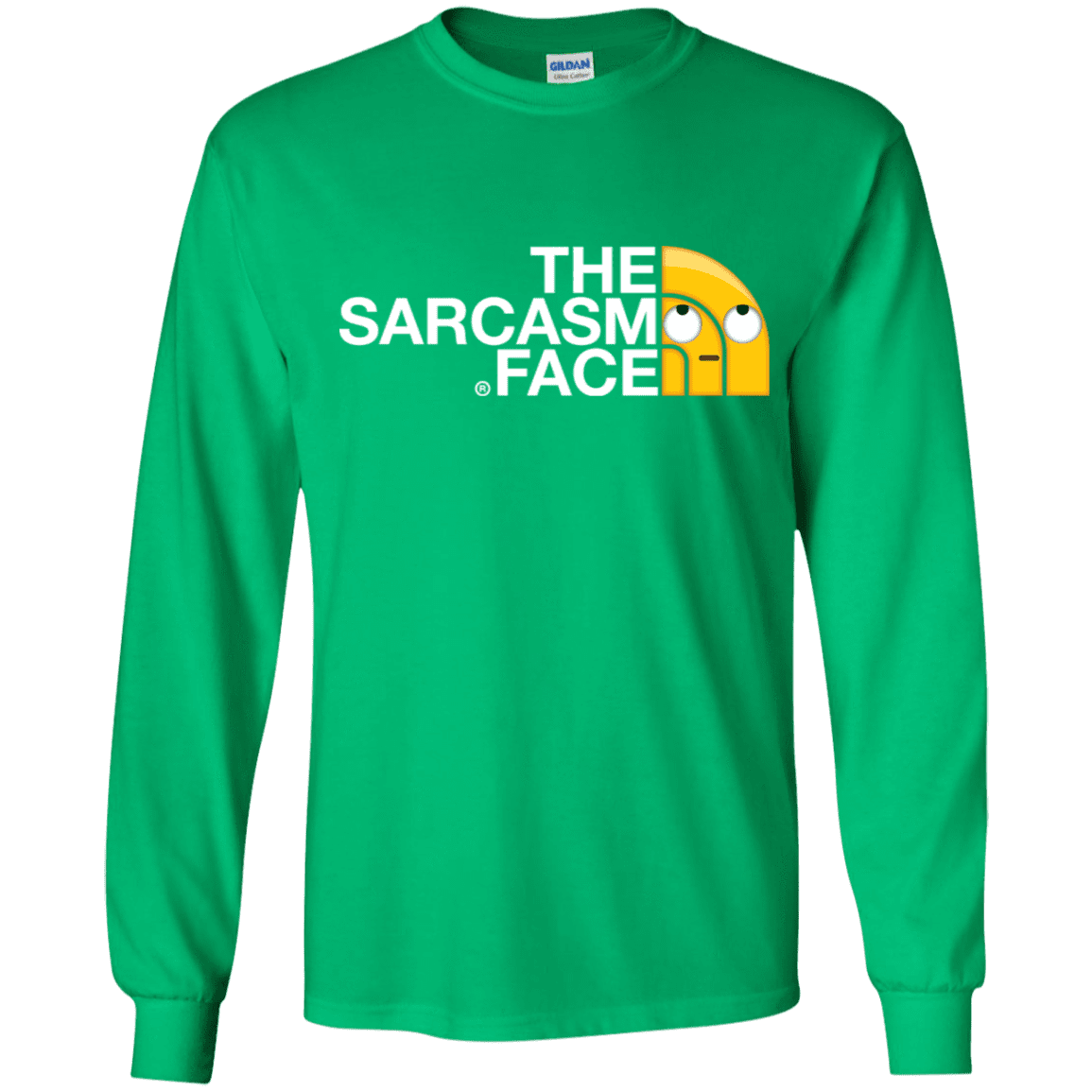 T-Shirts Irish Green / YS Sarcasm Face Youth Long Sleeve T-Shirt
