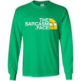 T-Shirts Irish Green / YS Sarcasm Face Youth Long Sleeve T-Shirt