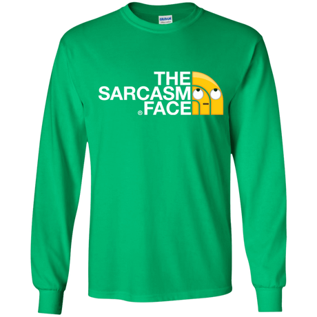 T-Shirts Irish Green / YS Sarcasm Face Youth Long Sleeve T-Shirt