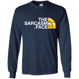 T-Shirts Navy / YS Sarcasm Face Youth Long Sleeve T-Shirt