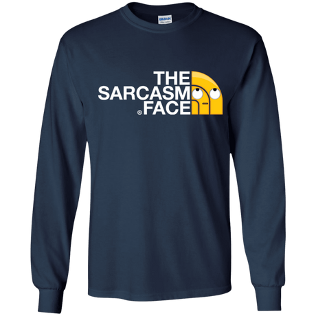 T-Shirts Navy / YS Sarcasm Face Youth Long Sleeve T-Shirt