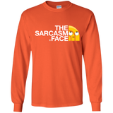 T-Shirts Orange / YS Sarcasm Face Youth Long Sleeve T-Shirt