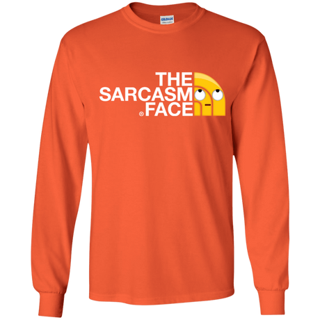 T-Shirts Orange / YS Sarcasm Face Youth Long Sleeve T-Shirt