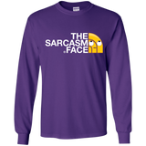 T-Shirts Purple / YS Sarcasm Face Youth Long Sleeve T-Shirt