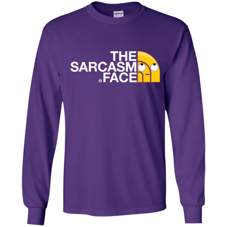 T-Shirts Purple / YS Sarcasm Face Youth Long Sleeve T-Shirt