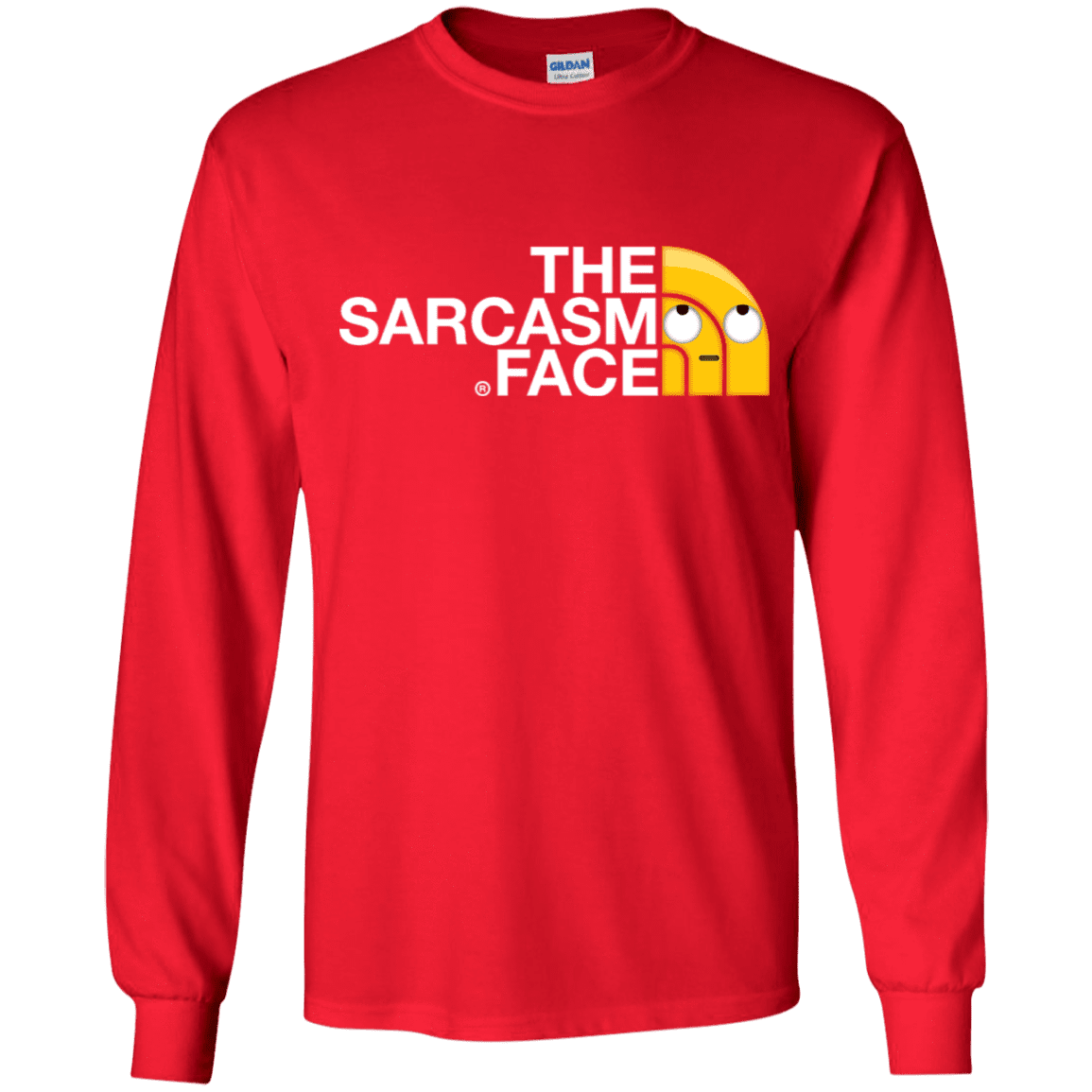 T-Shirts Red / YS Sarcasm Face Youth Long Sleeve T-Shirt