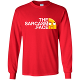 T-Shirts Red / YS Sarcasm Face Youth Long Sleeve T-Shirt