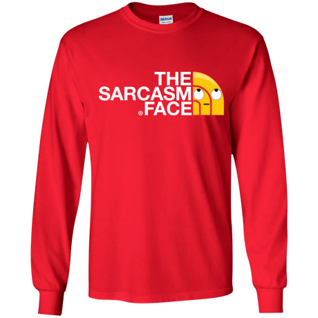 T-Shirts Red / YS Sarcasm Face Youth Long Sleeve T-Shirt