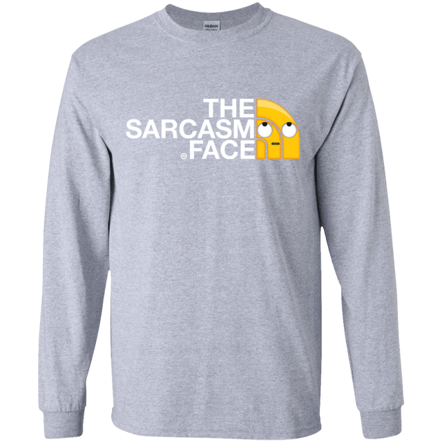 T-Shirts Sport Grey / YS Sarcasm Face Youth Long Sleeve T-Shirt