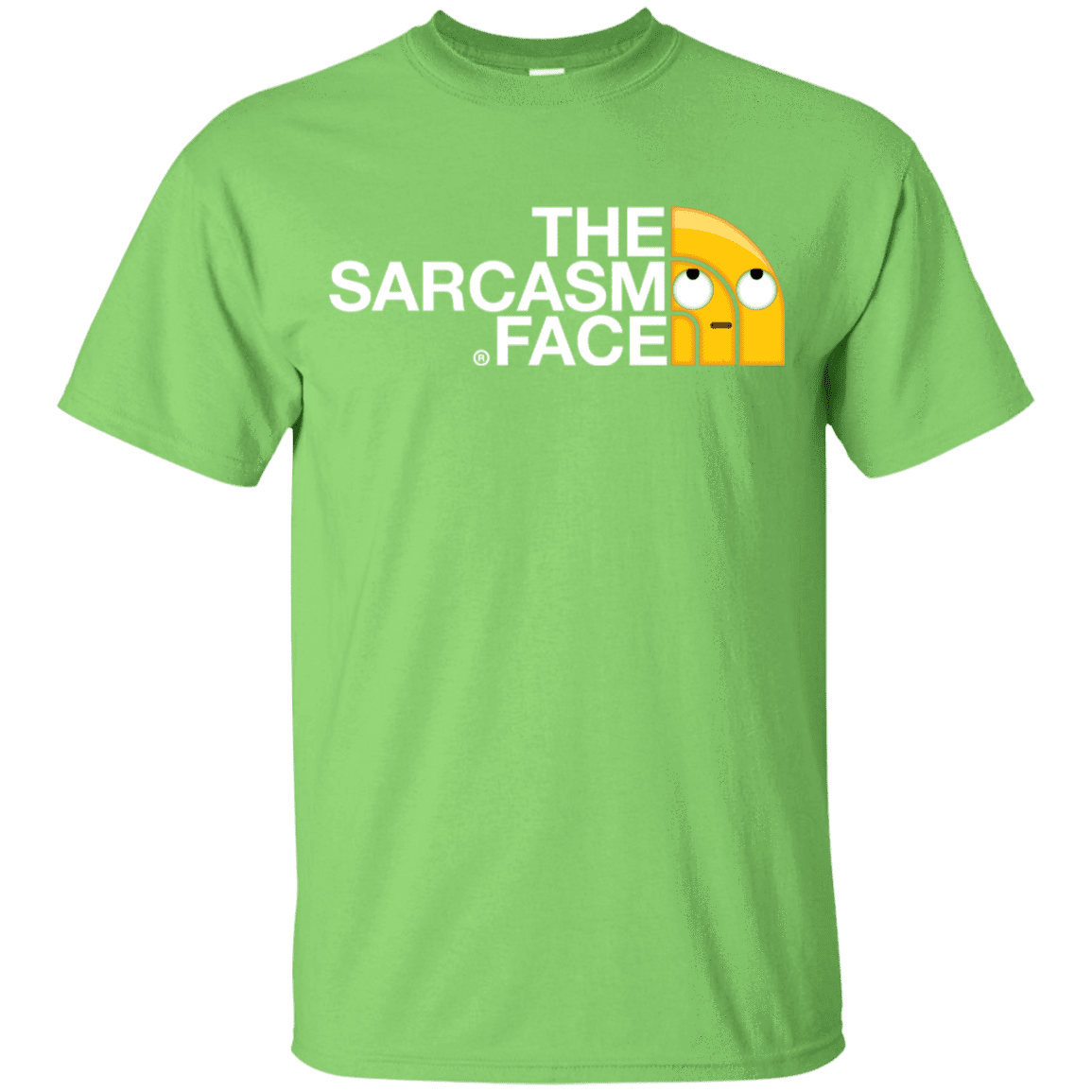 T-Shirts Lime / YXS Sarcasm Face Youth T-Shirt