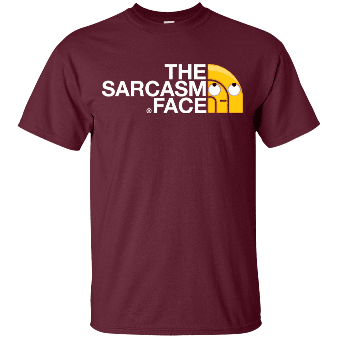 T-Shirts Maroon / YXS Sarcasm Face Youth T-Shirt