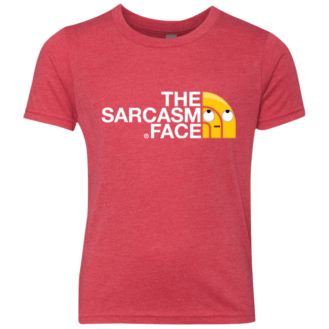 T-Shirts Vintage Red / YXS Sarcasm Face Youth Triblend T-Shirt
