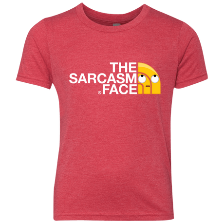 T-Shirts Vintage Red / YXS Sarcasm Face Youth Triblend T-Shirt