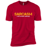 T-Shirts Red / YXS Sarcasm Is My Second Language Boys Premium T-Shirt