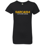 T-Shirts Black / YXS Sarcasm Is My Second Language Girls Premium T-Shirt