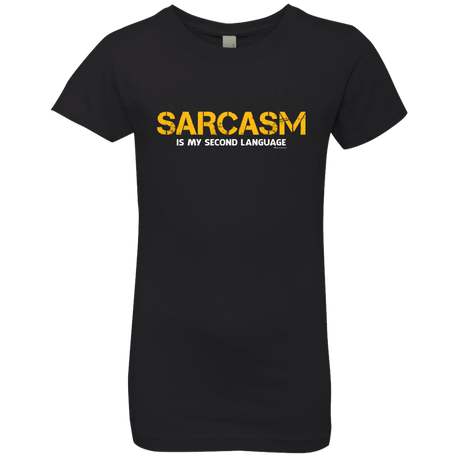 T-Shirts Black / YXS Sarcasm Is My Second Language Girls Premium T-Shirt