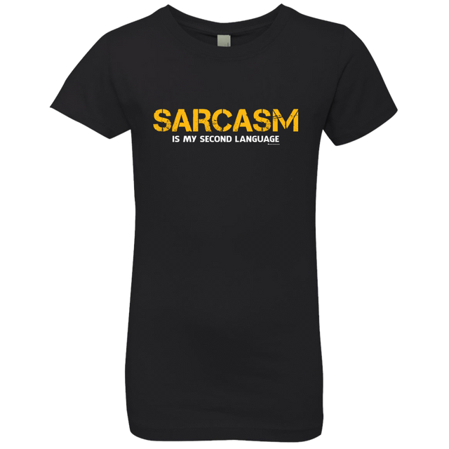 T-Shirts Black / YXS Sarcasm Is My Second Language Girls Premium T-Shirt