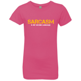 T-Shirts Hot Pink / YXS Sarcasm Is My Second Language Girls Premium T-Shirt