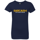 T-Shirts Midnight Navy / YXS Sarcasm Is My Second Language Girls Premium T-Shirt