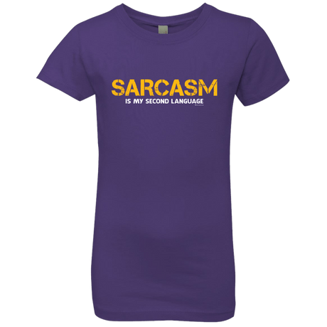 T-Shirts Purple Rush / YXS Sarcasm Is My Second Language Girls Premium T-Shirt