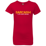 T-Shirts Red / YXS Sarcasm Is My Second Language Girls Premium T-Shirt