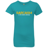 T-Shirts Tahiti Blue / YXS Sarcasm Is My Second Language Girls Premium T-Shirt
