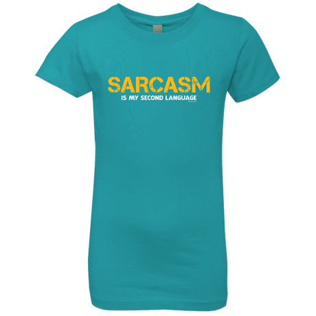 T-Shirts Tahiti Blue / YXS Sarcasm Is My Second Language Girls Premium T-Shirt