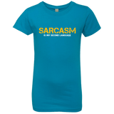 T-Shirts Turquoise / YXS Sarcasm Is My Second Language Girls Premium T-Shirt