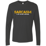 T-Shirts Heavy Metal / Small Sarcasm Is My Second Language Men's Premium Long Sleeve