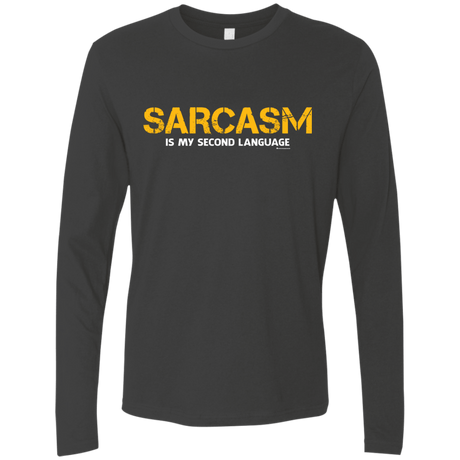 T-Shirts Heavy Metal / Small Sarcasm Is My Second Language Men's Premium Long Sleeve