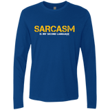 T-Shirts Royal / Small Sarcasm Is My Second Language Men's Premium Long Sleeve