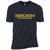 T-Shirts Indigo / X-Small Sarcasm Is My Second Language Men's Premium T-Shirt