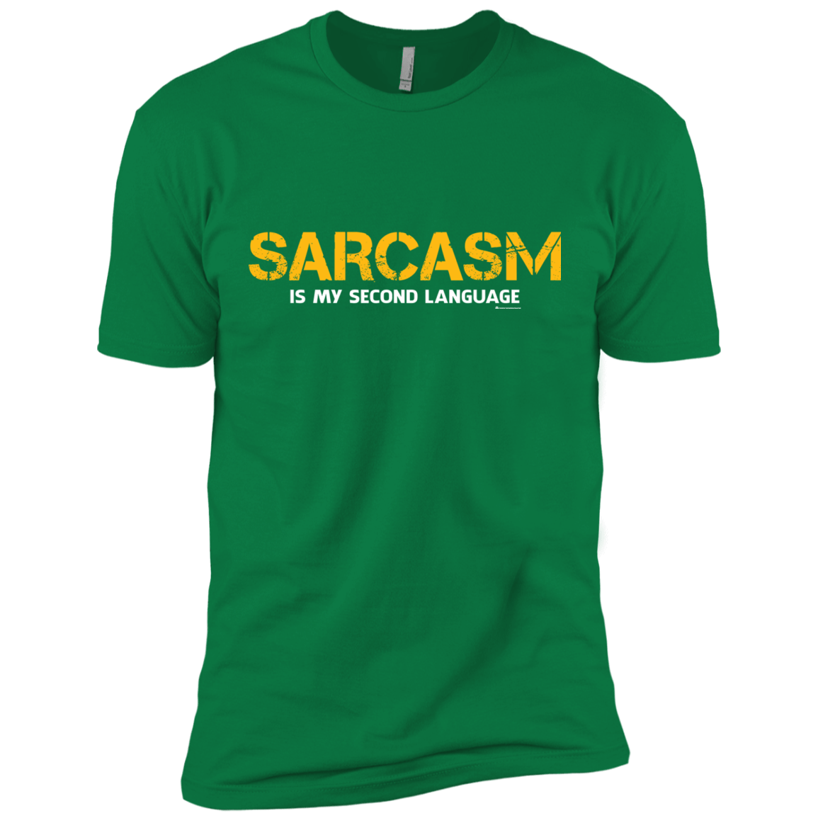 T-Shirts Kelly Green / X-Small Sarcasm Is My Second Language Men's Premium T-Shirt