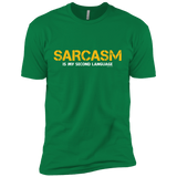 T-Shirts Kelly Green / X-Small Sarcasm Is My Second Language Men's Premium T-Shirt