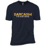 T-Shirts Midnight Navy / X-Small Sarcasm Is My Second Language Men's Premium T-Shirt