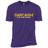 T-Shirts Purple Rush/ / X-Small Sarcasm Is My Second Language Men's Premium T-Shirt