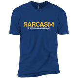 T-Shirts Royal / X-Small Sarcasm Is My Second Language Men's Premium T-Shirt