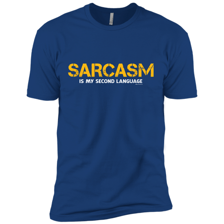 T-Shirts Royal / X-Small Sarcasm Is My Second Language Men's Premium T-Shirt