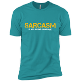 T-Shirts Tahiti Blue / X-Small Sarcasm Is My Second Language Men's Premium T-Shirt