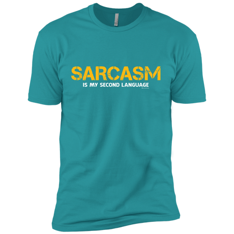 T-Shirts Tahiti Blue / X-Small Sarcasm Is My Second Language Men's Premium T-Shirt