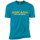 T-Shirts Turquoise / X-Small Sarcasm Is My Second Language Men's Premium T-Shirt