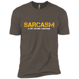 T-Shirts Warm Grey / X-Small Sarcasm Is My Second Language Men's Premium T-Shirt