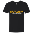 T-Shirts Black / X-Small Sarcasm Is My Second Language Men's Premium V-Neck