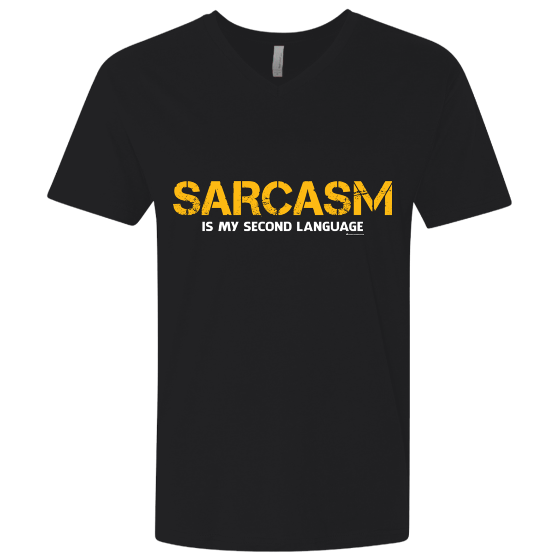 T-Shirts Black / X-Small Sarcasm Is My Second Language Men's Premium V-Neck