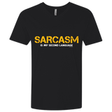 T-Shirts Black / X-Small Sarcasm Is My Second Language Men's Premium V-Neck